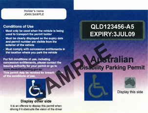 Queensland disability parking permit